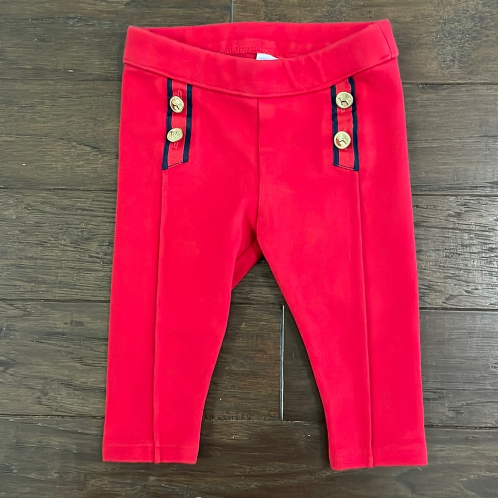 Janie and Jack Red Legging Baby Girl Pants 3-6M